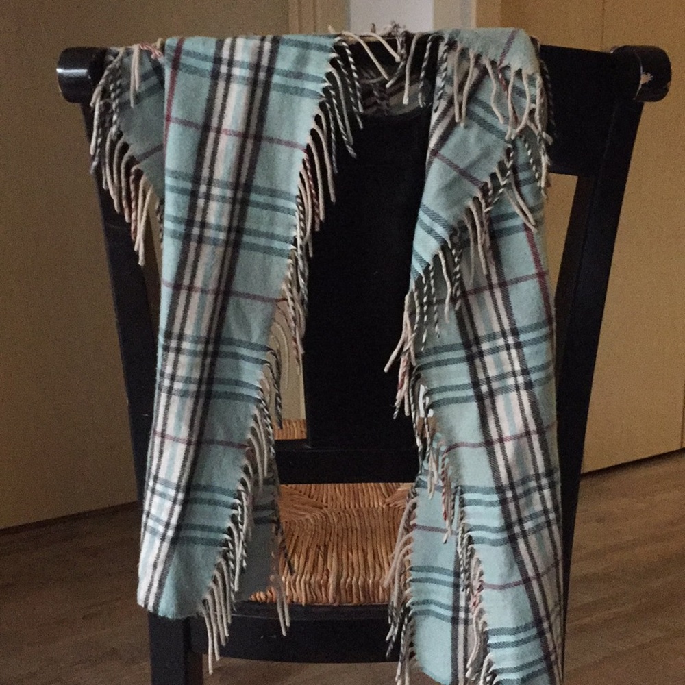 Blue plaid scarf - SUPER SOFT
