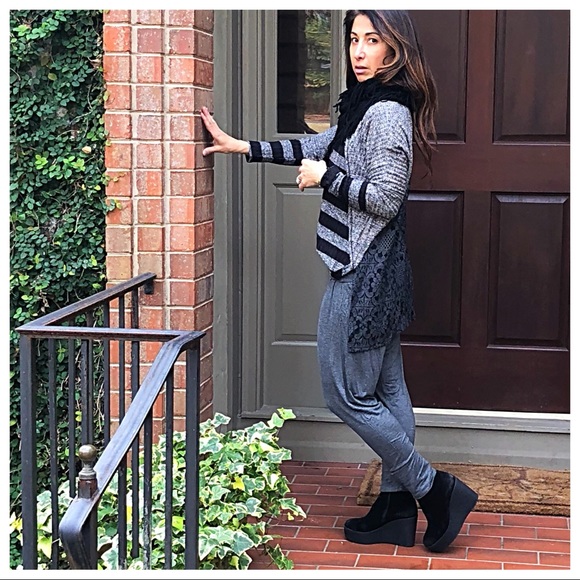 ♦️SALE♦️Charcoal fold waist harem pants - Picture 3 of 5