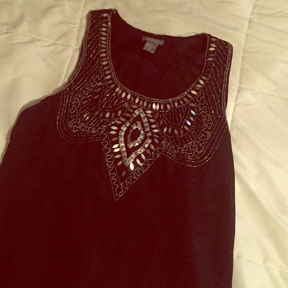 black dress with sequins