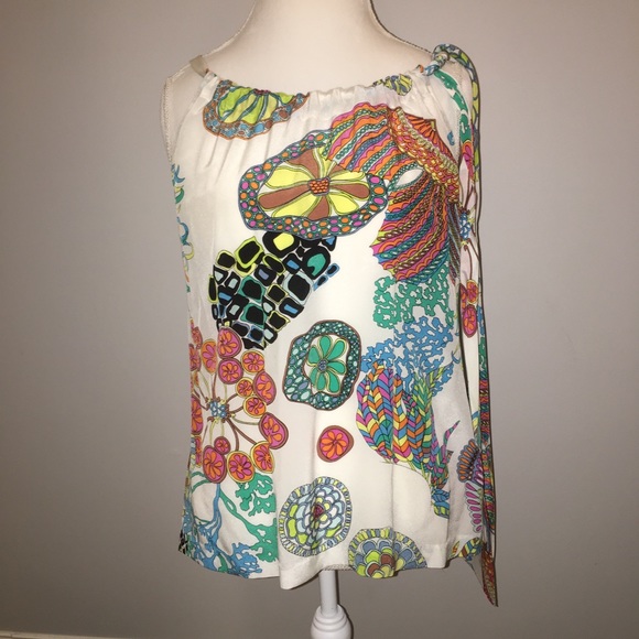 Trina Turk for Banana Republic silk retro Blouse - Picture 4 of 8