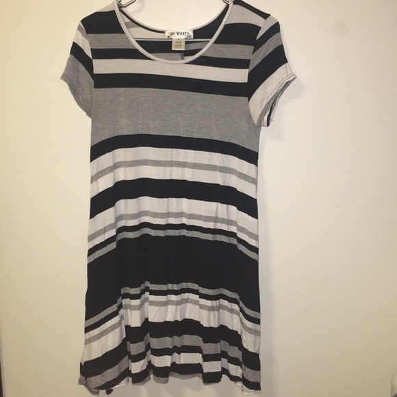 Say What? Dresses & Skirts - Striped T-shirt Dress