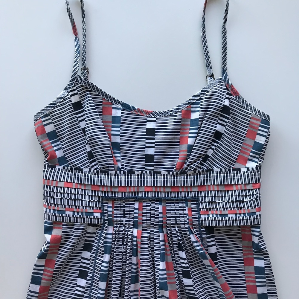 NWOT BCBGMaxAzria Pleated Front Cotton Cami Top - Picture 2 of 6