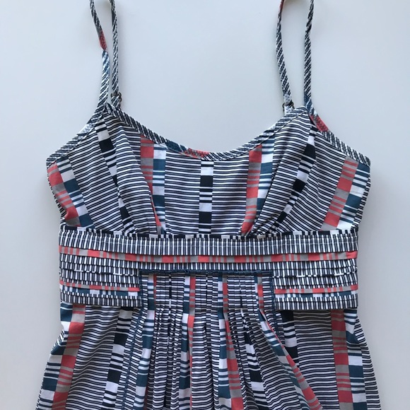 NWOT BCBGMaxAzria Pleated Front Cotton Cami Top - Picture 2 of 6