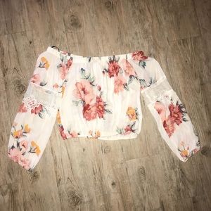 Off the shoulder Floral Blouse