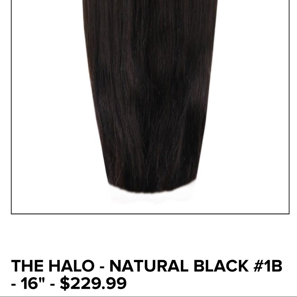 Halo Hair Extension in Natural Black - never worn