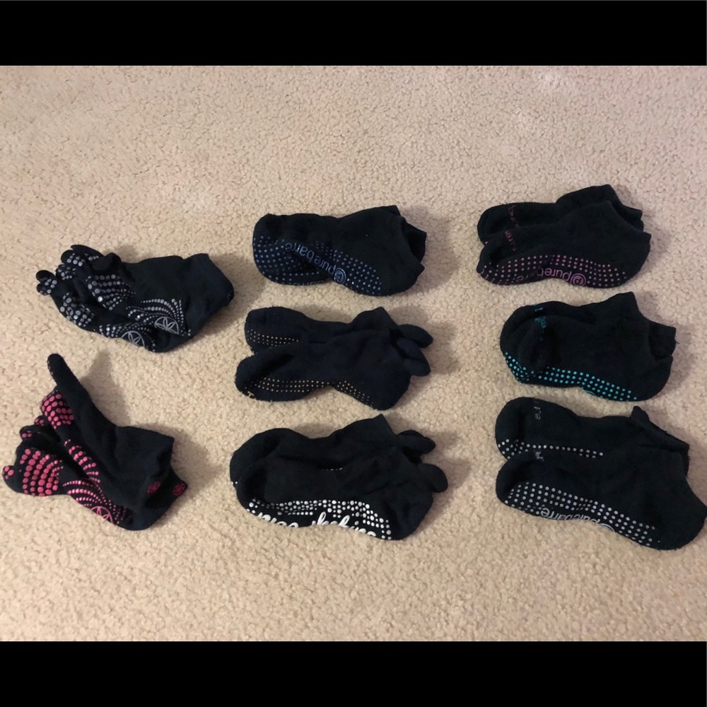 Pure Barre Yoga Grip Socks - 8 pairs