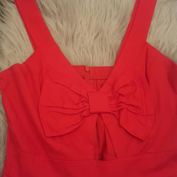 Lulu's Exclusive Red Bow Dress - Picture 4 of 5
