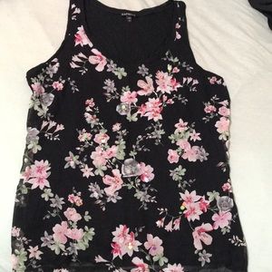 Express black with floral tank top
