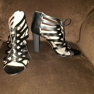 Lace Up Chunky Heel