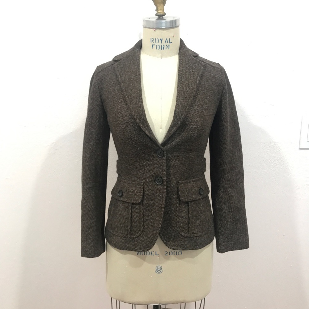 Gap Women's Wool Blazer with Adjustable Waistlines