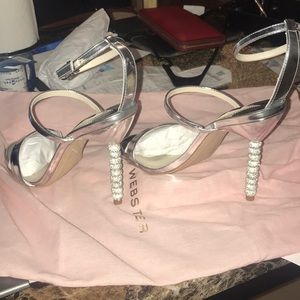 Sophia Webster Crystal-heel Metallic Leather