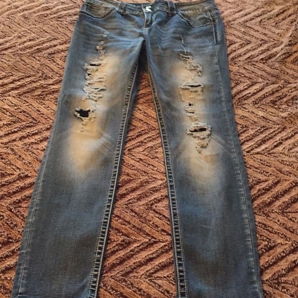 Almost Famous Skinny Distressed Jeans