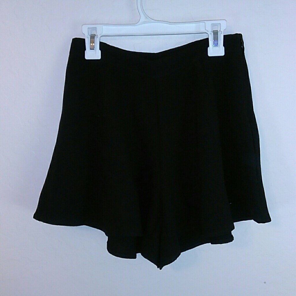 Black High Waisted Skort