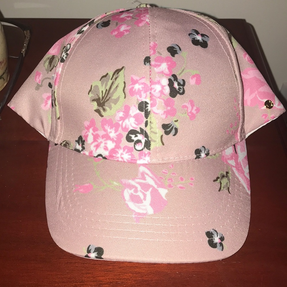 Guess pink floral snap back