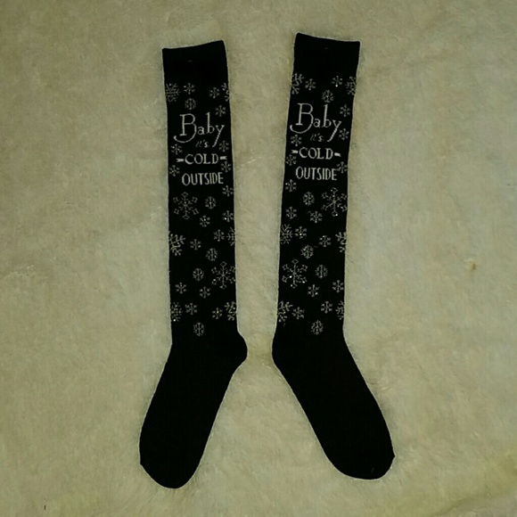 ❄Baby It's Cold Outside Socks KNEE HIGH❄ - Picture 3 of 6