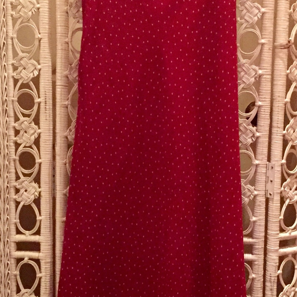 Best Holiday Red Dress EVER Silk Sz 6 Ann Taylor - Picture 2 of 5