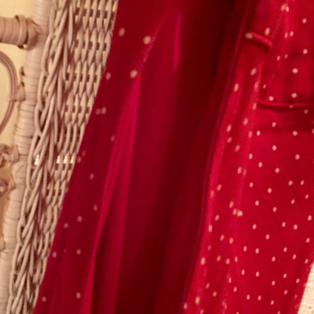 Best Holiday Red Dress EVER Silk Sz 6 Ann Taylor - Picture 3 of 5