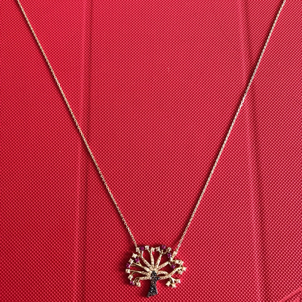 14kt sapphire yellow gold necklace