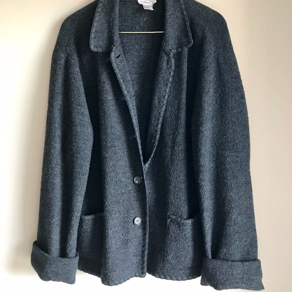 Talbots Charcoal Grey Wool Jacket
