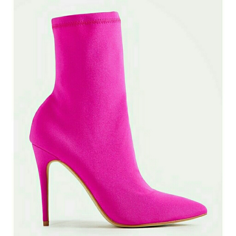 Hot Pink Stiletto Booties! Size 9.5