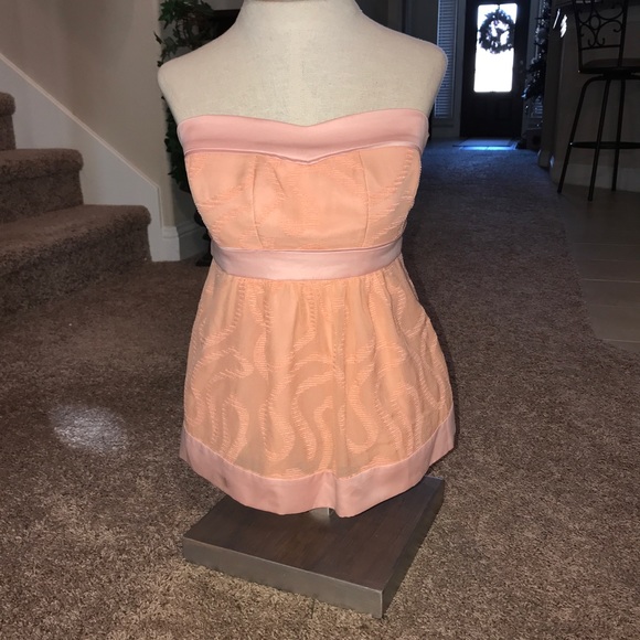 Strapless sweet heart top with Smocking BY BCBGeneration - Picture 1 of 8