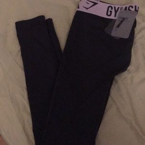 Gymshark fit leggings in charcoal/ chalk pink