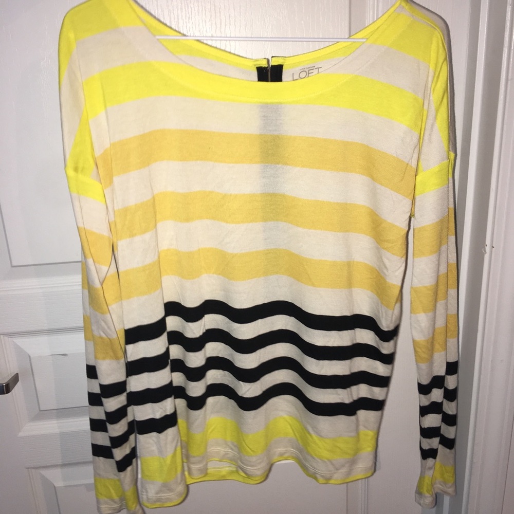 Loft long sleeve blouse with button back
