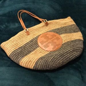 Authentic Tory Burch large straw tote.