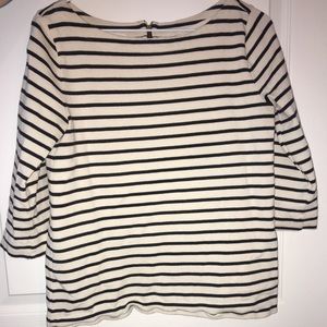 Ann Taylor left striped shirt with zipper back