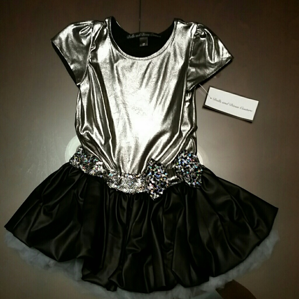 Dolls & Divas Couture NWT Silver Tutu Dress