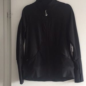 Black compression athletic jacket