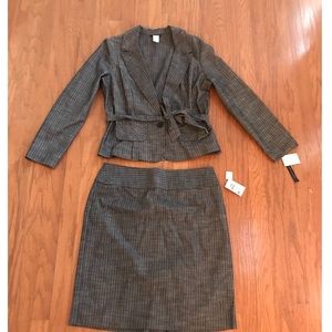 Brand new Grey pin stripe skirt suit set