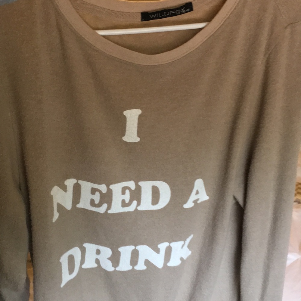 Wild fox I need a drink sweater