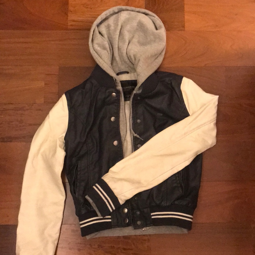 OBEY varsity jacket XS in blue/navy