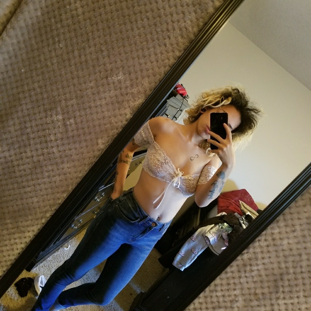 Lace boob tube top