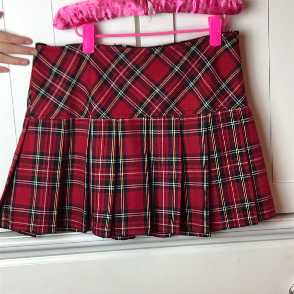 Plaid mini skirt size S