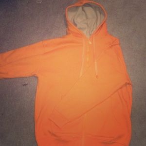 Brand New Large Orange Zip Hoodie