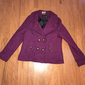 BRAND NEW plum color peacoat !