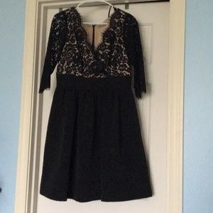 Eliza J Lace & Faille Dress EUC