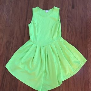 Nein green/yellow flare dress