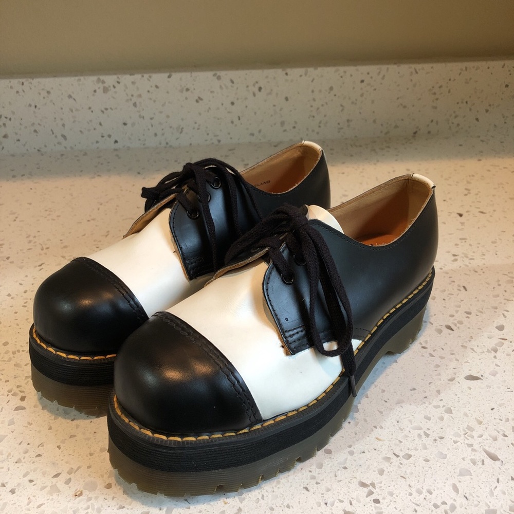 DOC MARTENS NEW NEW NEW PLATFORM SHOES B&W