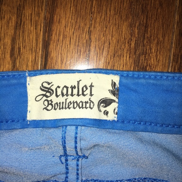 Scarlet Blvd royal blue jeans sz 27 - Picture 2 of 3