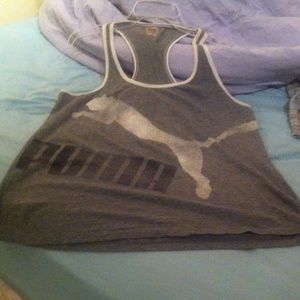 Puma gray workout tank XL womens