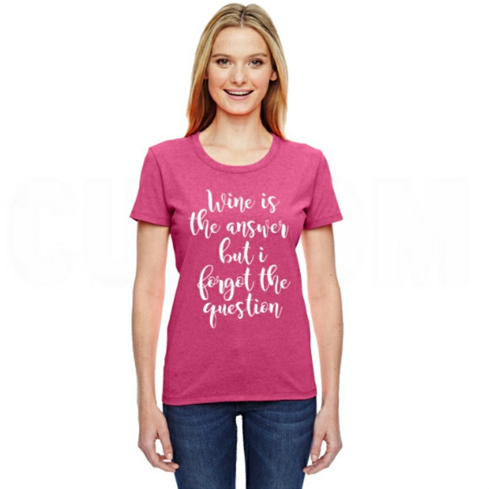 3 T-shirts "Wine is the answer"