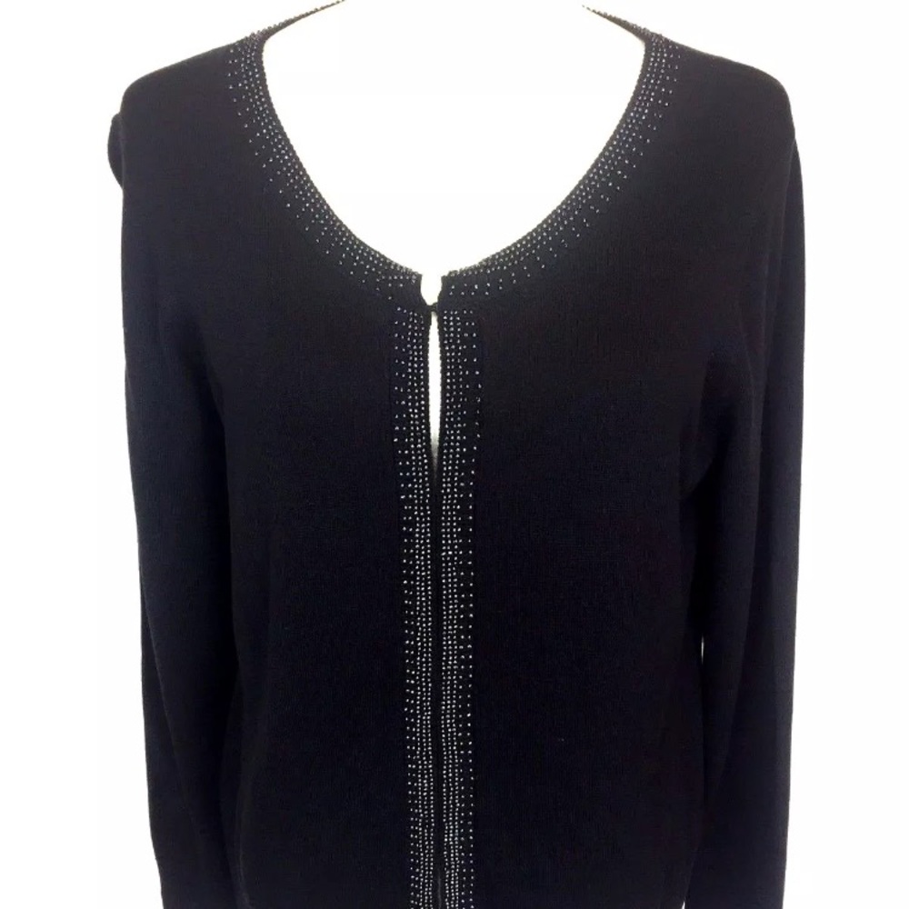 Beaded Black sweater jacket from Coldwater Creek