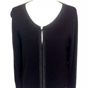Beaded Black sweater jacket from Coldwater Creek