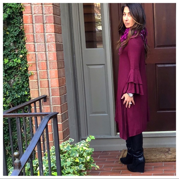 ✨LAST ONE ✨Purple layered bell sleeves dress - Picture 5 of 8