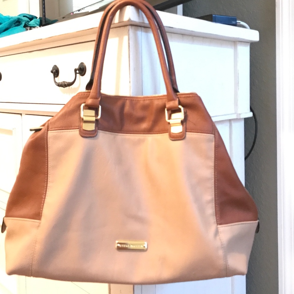 Brown and Tan Steve Madden handbag