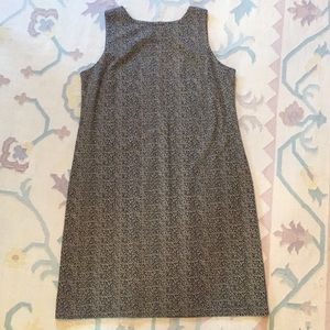 Talbots sleeveless dress size XL NWT black/tan