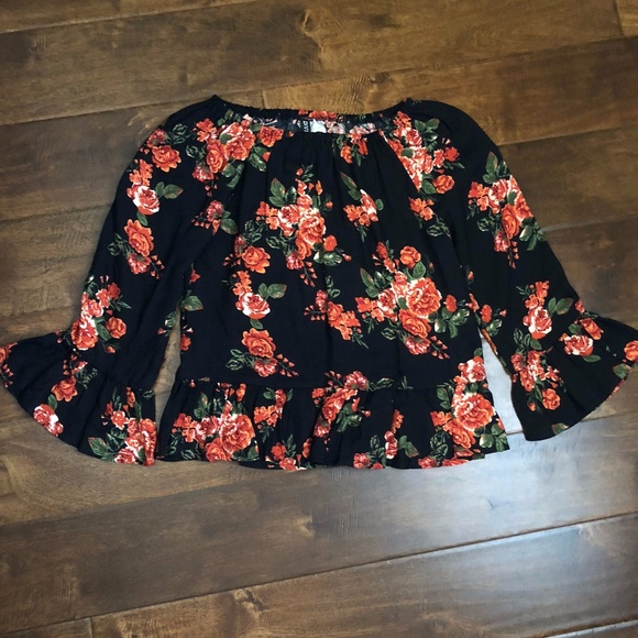 Off the Shoulder Floral Top- Divided by H&M - Picture 1 of 3